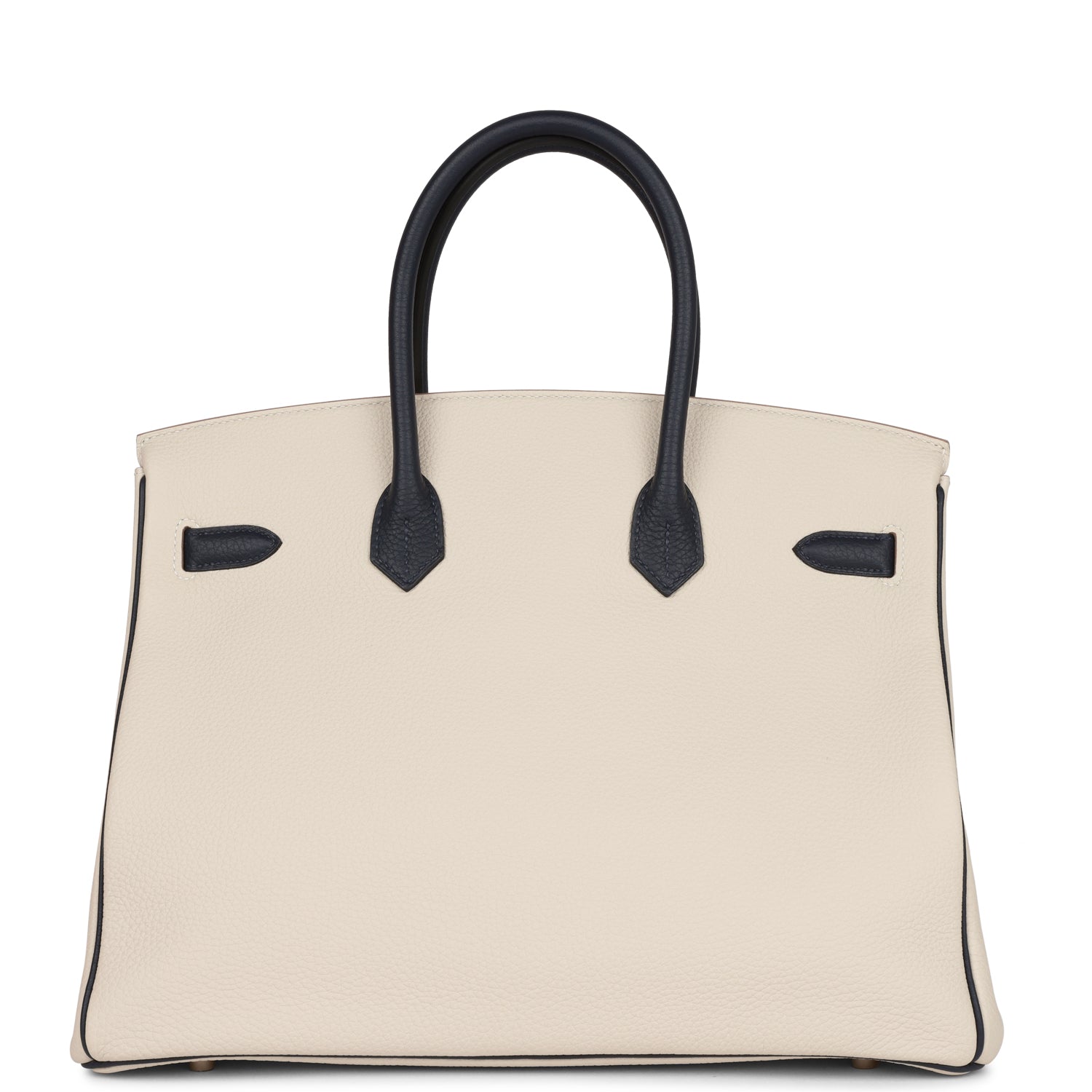 HMS Special Order (HSS) Birkin 35 Craie and Bleu Nuit Togo Palladium Hardware