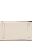 Top Quality HMS Special Order (HSS) Birkin 35 Craie and Bleu Nuit Togo Palladium Hardware