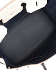 Top Quality HMS Special Order (HSS) Birkin 35 Craie and Bleu Nuit Togo Palladium Hardware