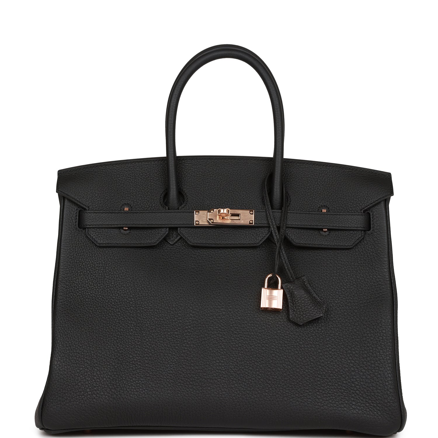 HMS Birkin 35 Black Togo Rose Gold Hardware