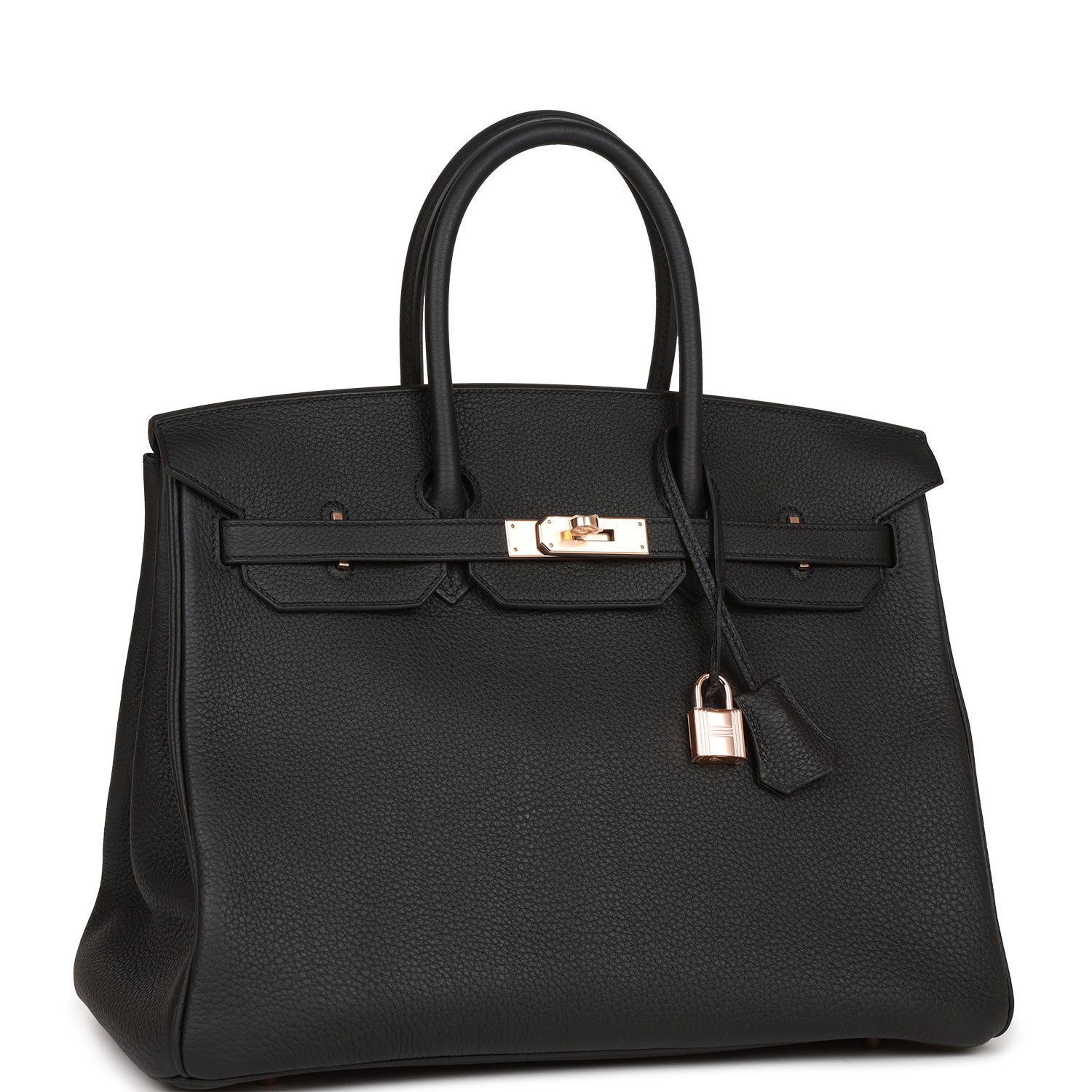 HMS Birkin 35 Black Togo Rose Gold Hardware