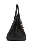 HMS Birkin 35 Black Togo Rose Gold Hardware