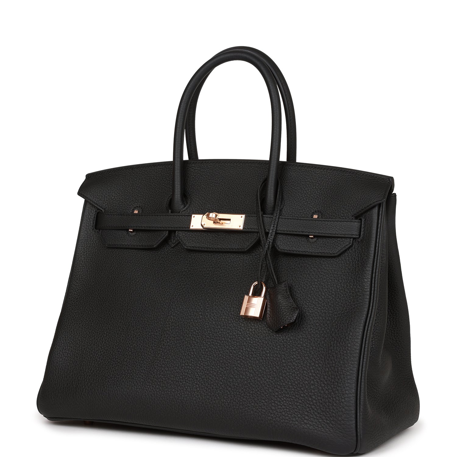 HMS Birkin 35 Black Togo Rose Gold Hardware