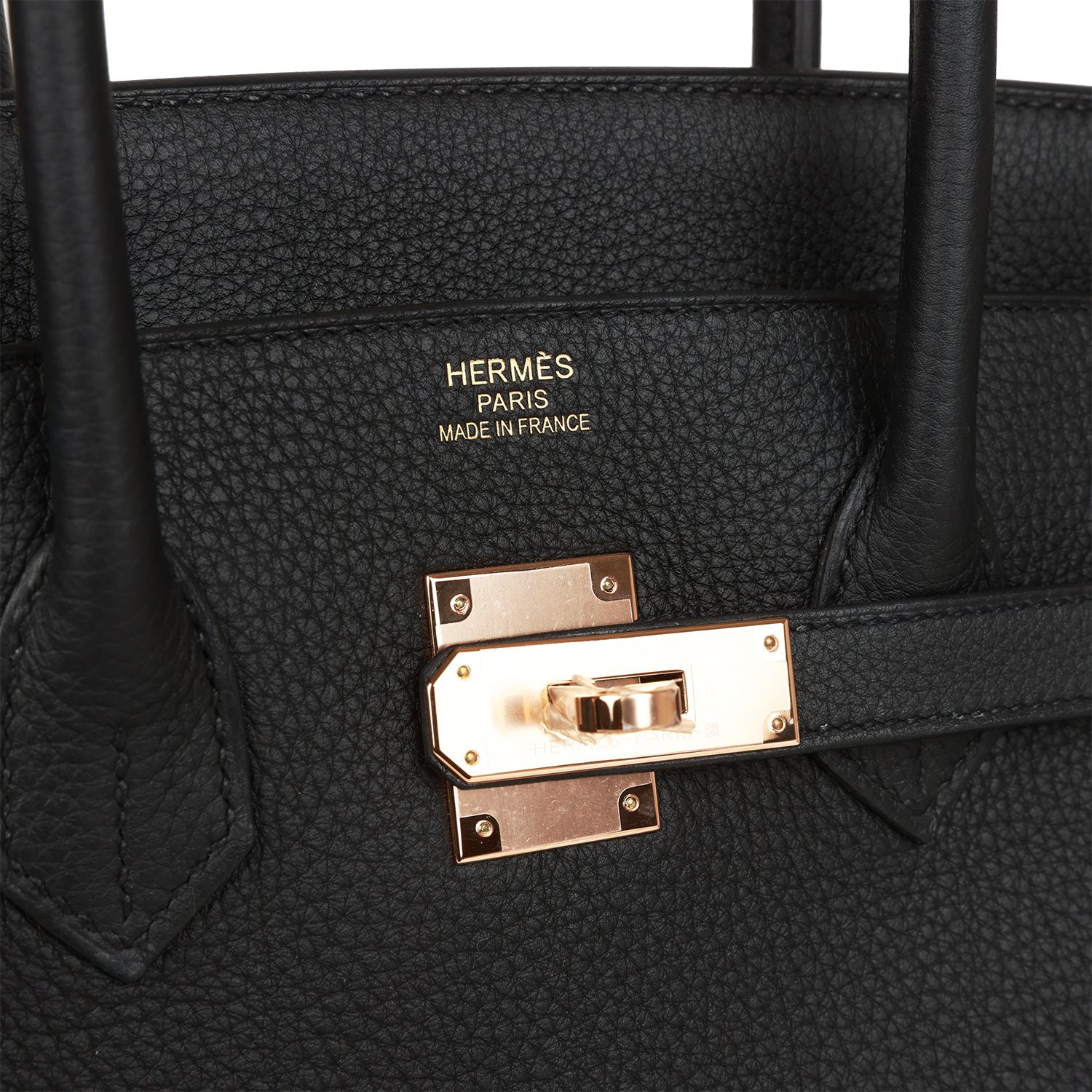 HMS Birkin 35 Black Togo Rose Gold Hardware