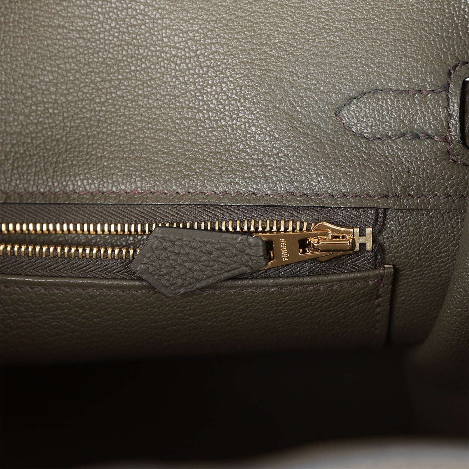 HMS Birkin 25 Vert de Gris Togo Gold Hardware