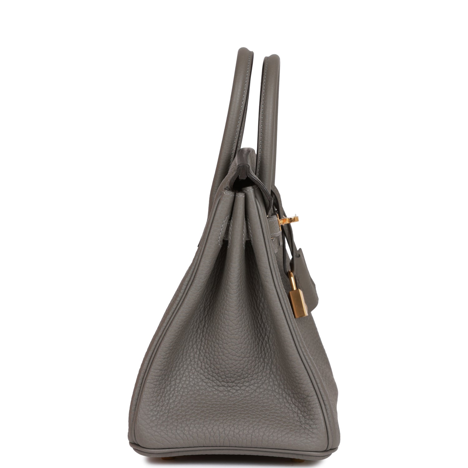HMS Birkin 25 Gris Meyer Togo Gold Hardware