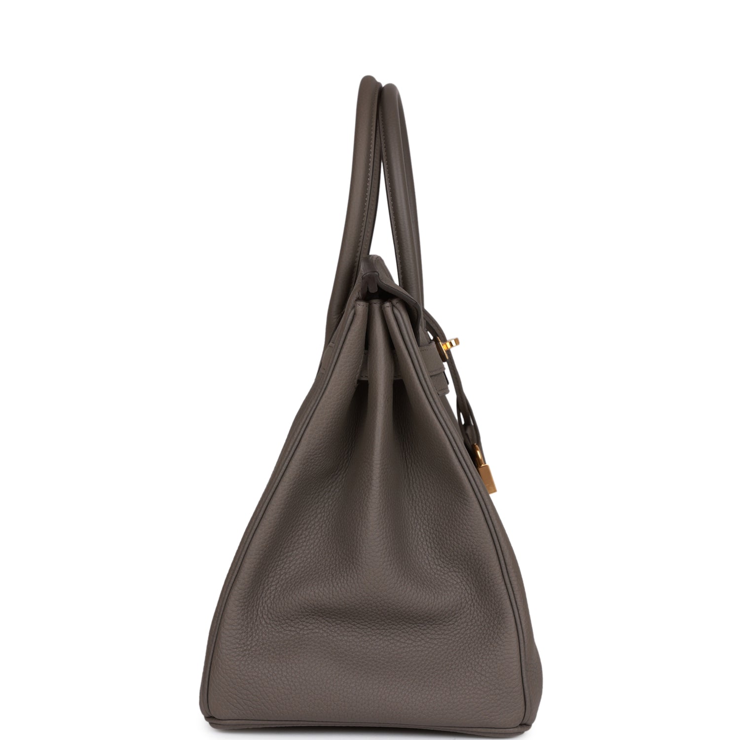 HMS Birkin 35 Gris Etain Togo Gold Hardware