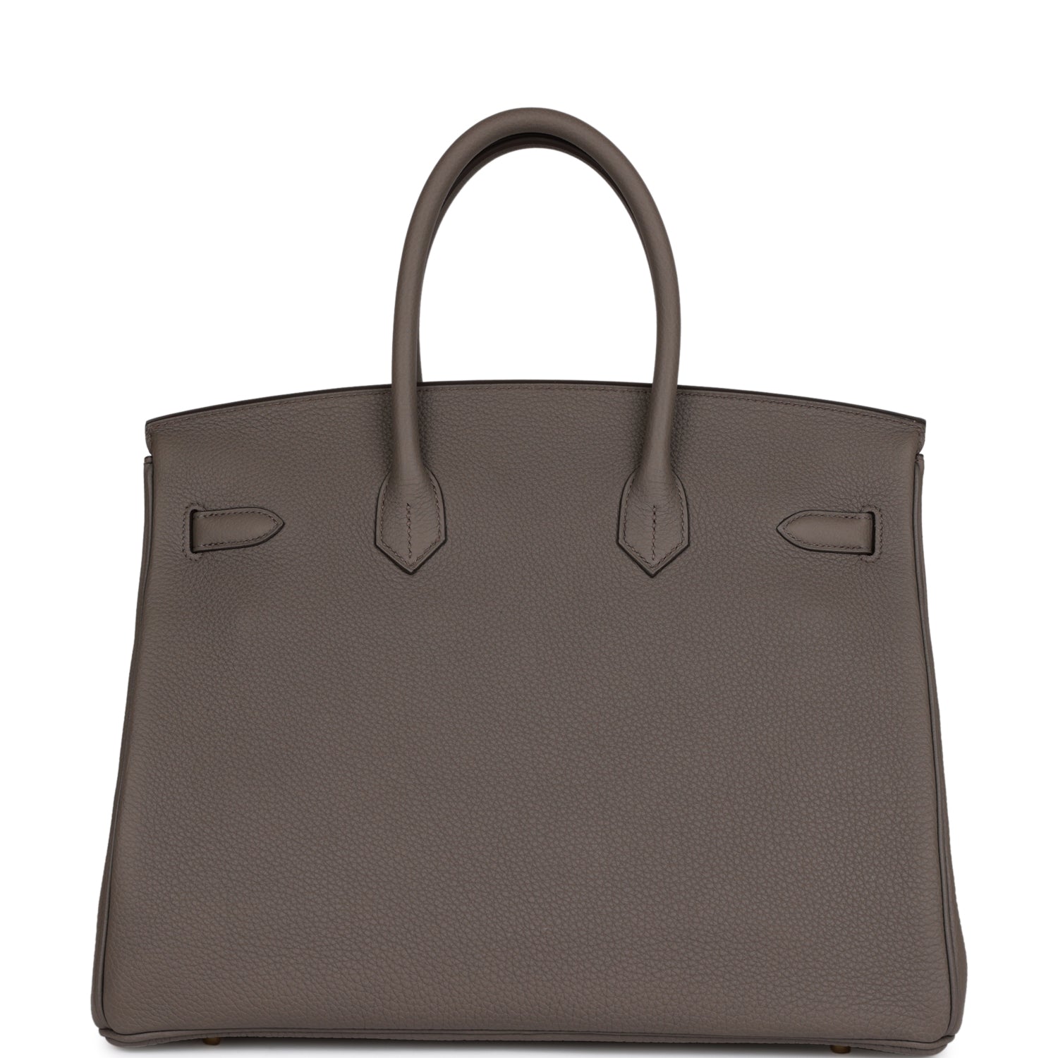 HMS Birkin 35 Gris Etain Togo Gold Hardware