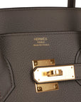 HMS Birkin 35 Gris Etain Togo Gold Hardware