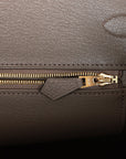 HMS Birkin 35 Gris Etain Togo Gold Hardware
