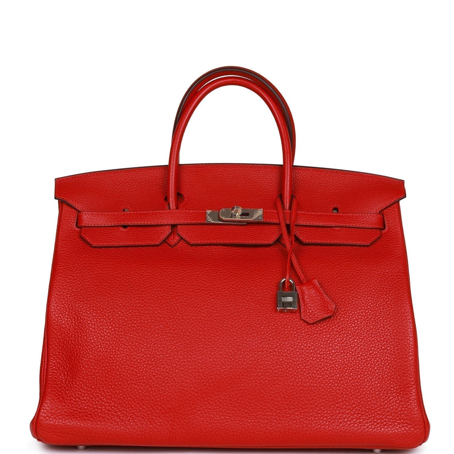 Top Quality HMS Birkin 40 Rouge Casaque Togo Palladium Hardware