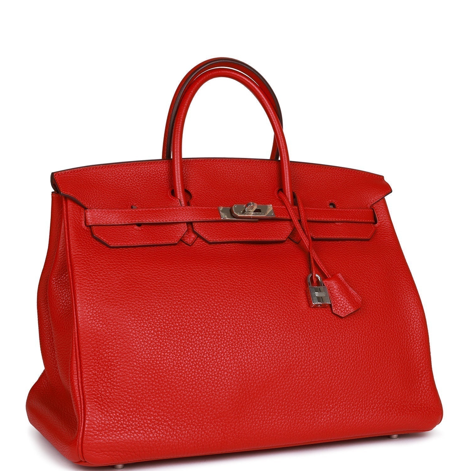 Top Quality HMS Birkin 40 Rouge Casaque Togo Palladium Hardware
