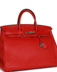 Top Quality HMS Birkin 40 Rouge Casaque Togo Palladium Hardware