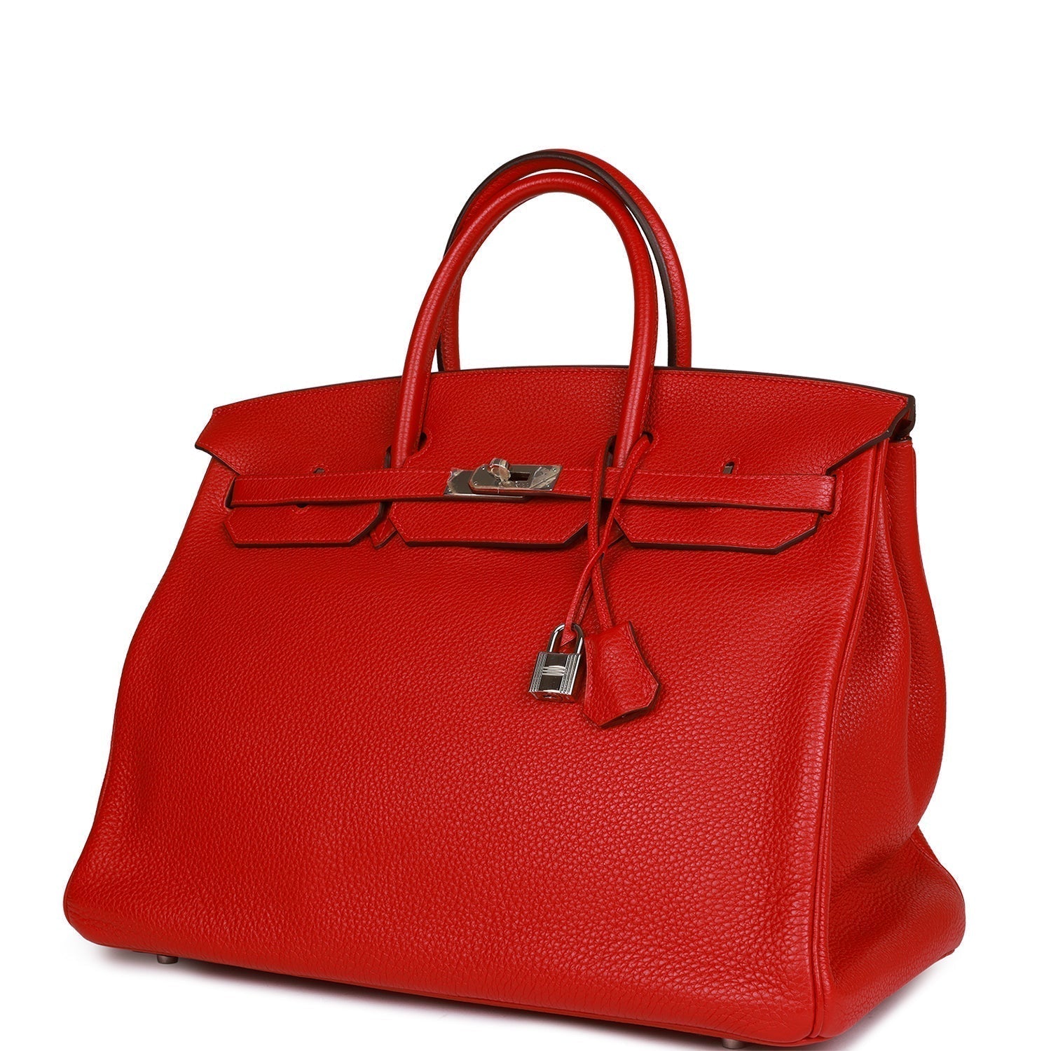 Top Quality HMS Birkin 40 Rouge Casaque Togo Palladium Hardware