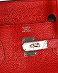 Top Quality HMS Birkin 40 Rouge Casaque Togo Palladium Hardware