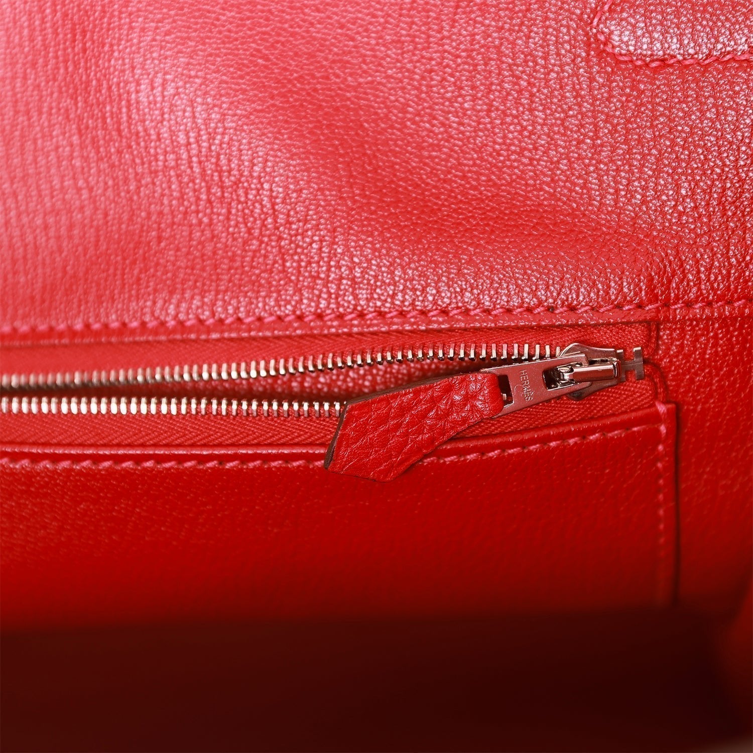 Top Quality HMS Birkin 40 Rouge Casaque Togo Palladium Hardware