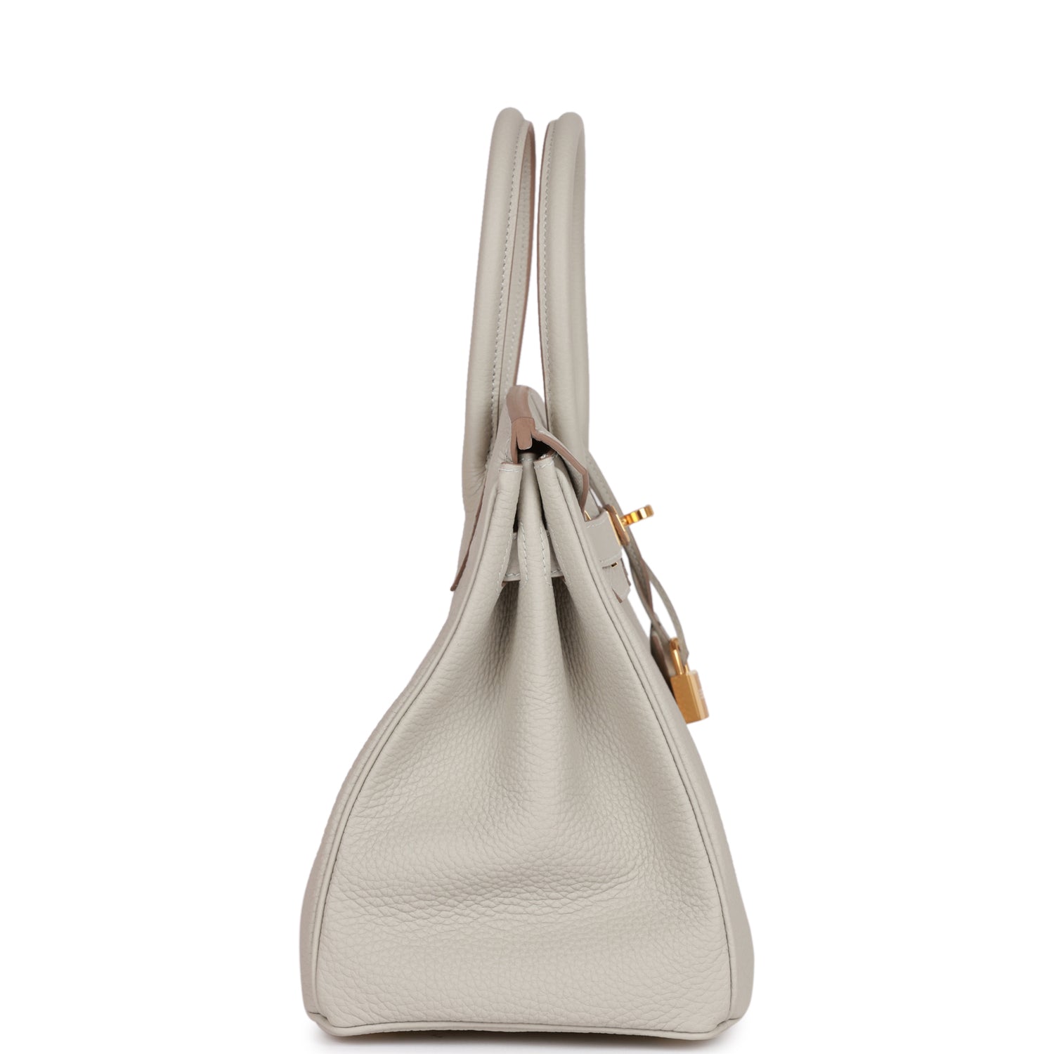 HMS Birkin 30 Gris Perle Togo Gold Hardware