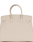 HMS Birkin 35 Craie Togo Palladium Hardware