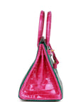 HMS Special Order (HSS) Birkin 30 Emerald and Rose Scheherazade Shiny Niloticus Crocodile Brushed Gold Hardware
