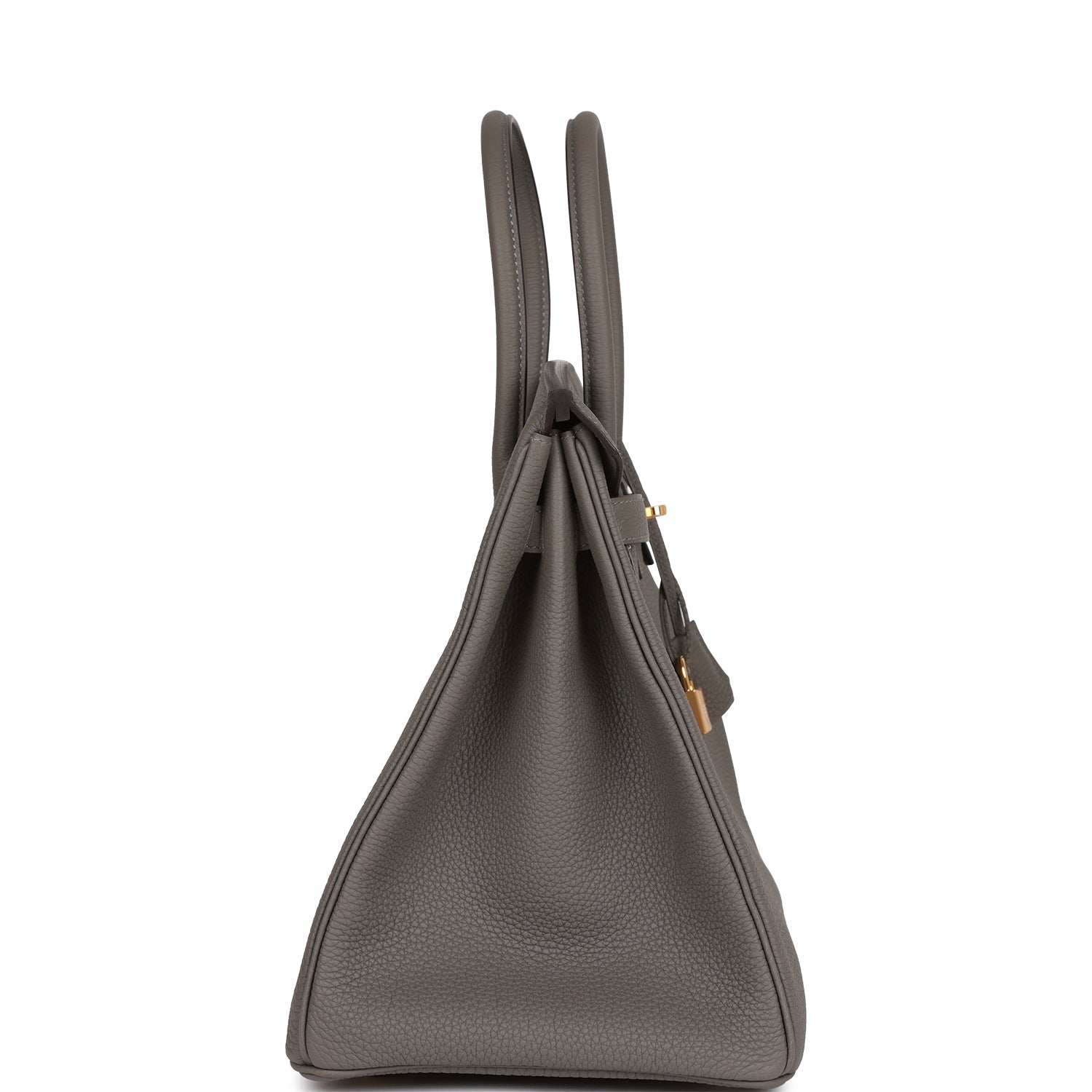 HMS Birkin 35 Gris Meyer Togo Gold Hardware