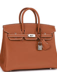 HMS Birkin 25 Gold Togo Palladium Hardware