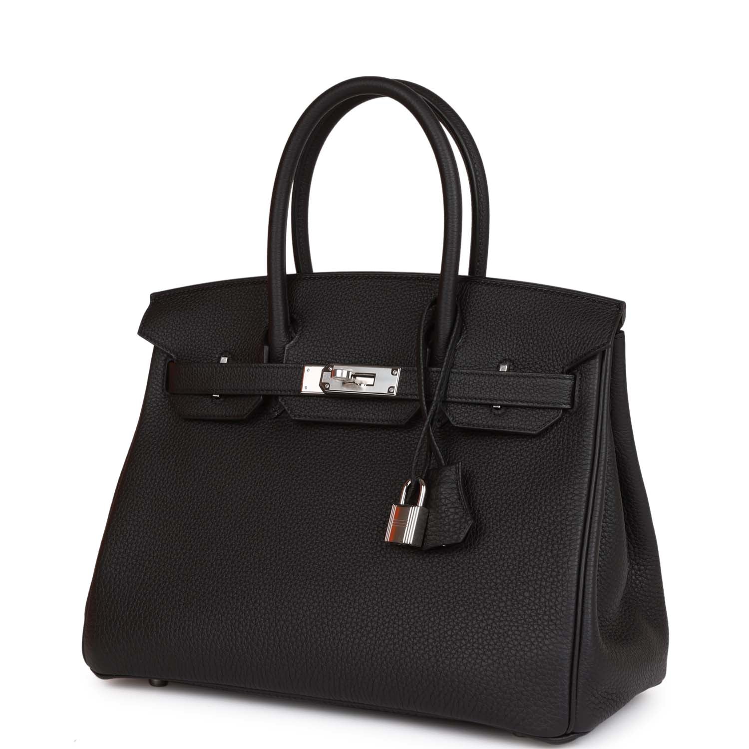 HMS Birkin 30 Black Togo Palladium Hardware