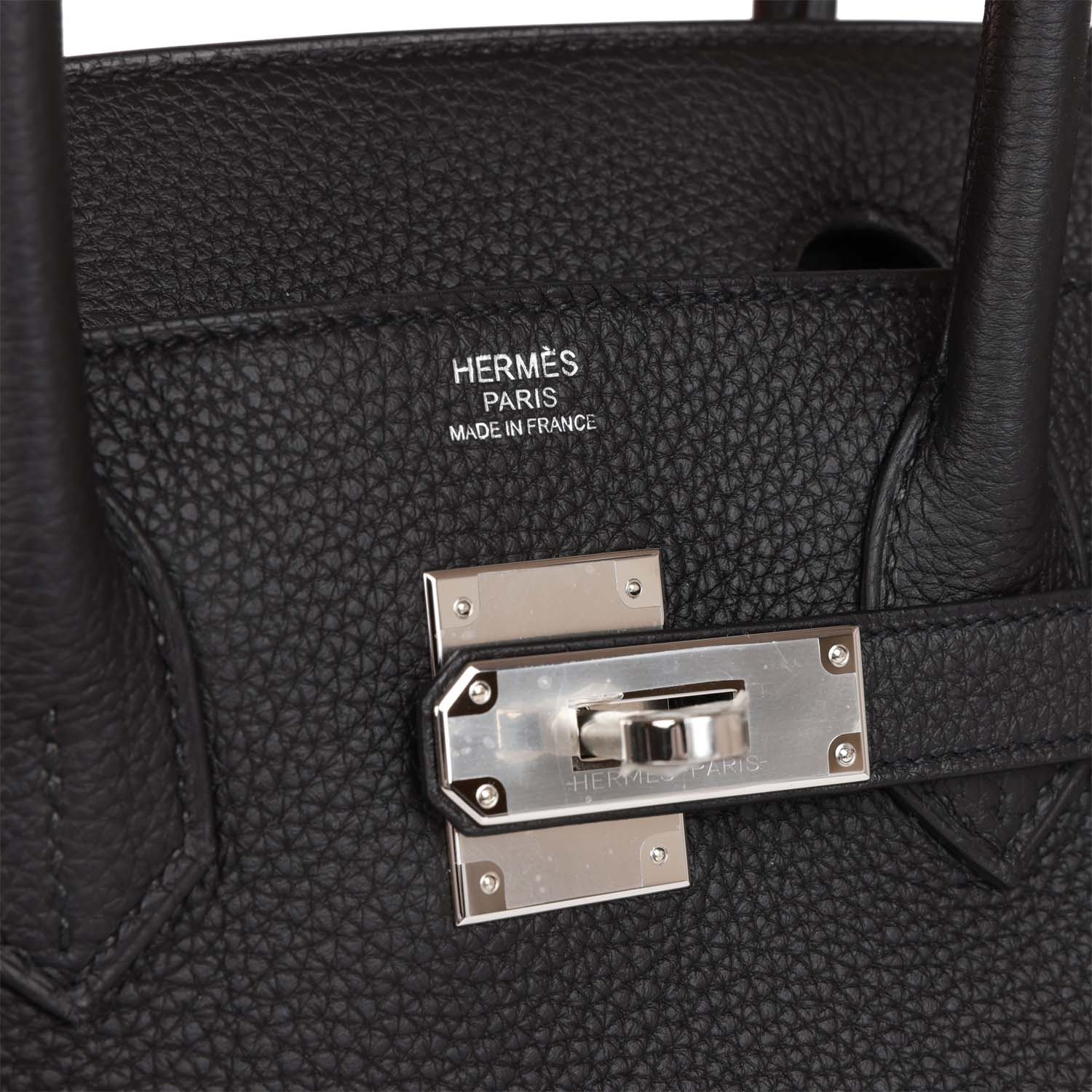 HMS Birkin 30 Black Togo Palladium Hardware