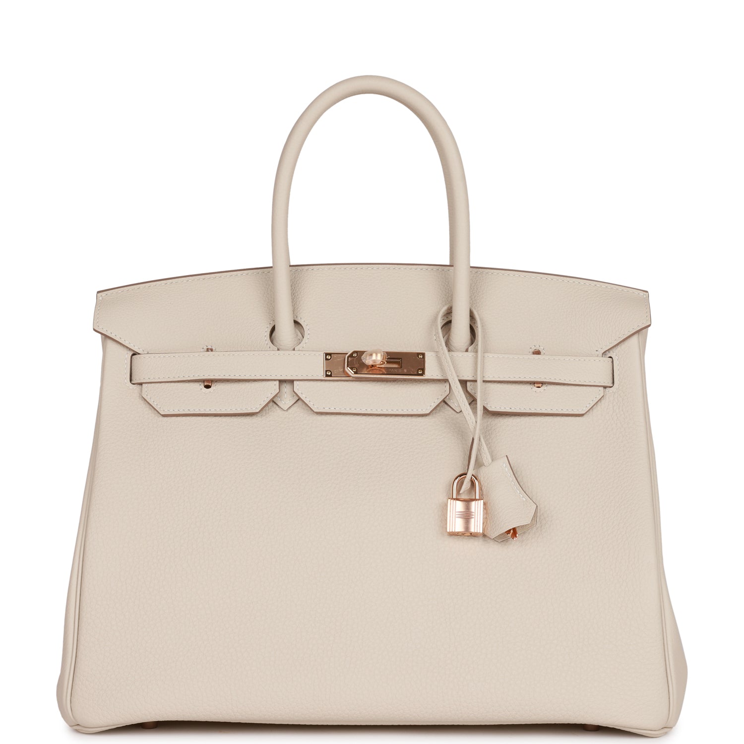 HMS Birkin 35 Craie Togo Rose Gold Hardware