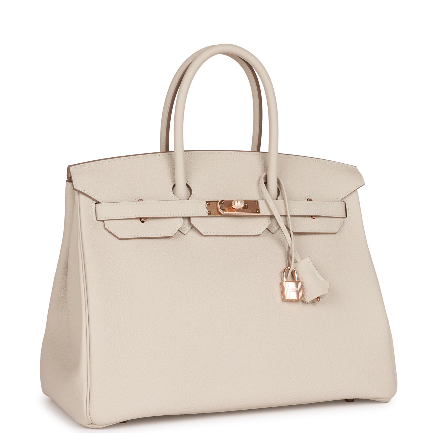 HMS Birkin 35 Craie Togo Rose Gold Hardware