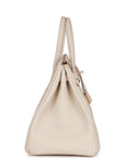 HMS Birkin 35 Craie Togo Rose Gold Hardware