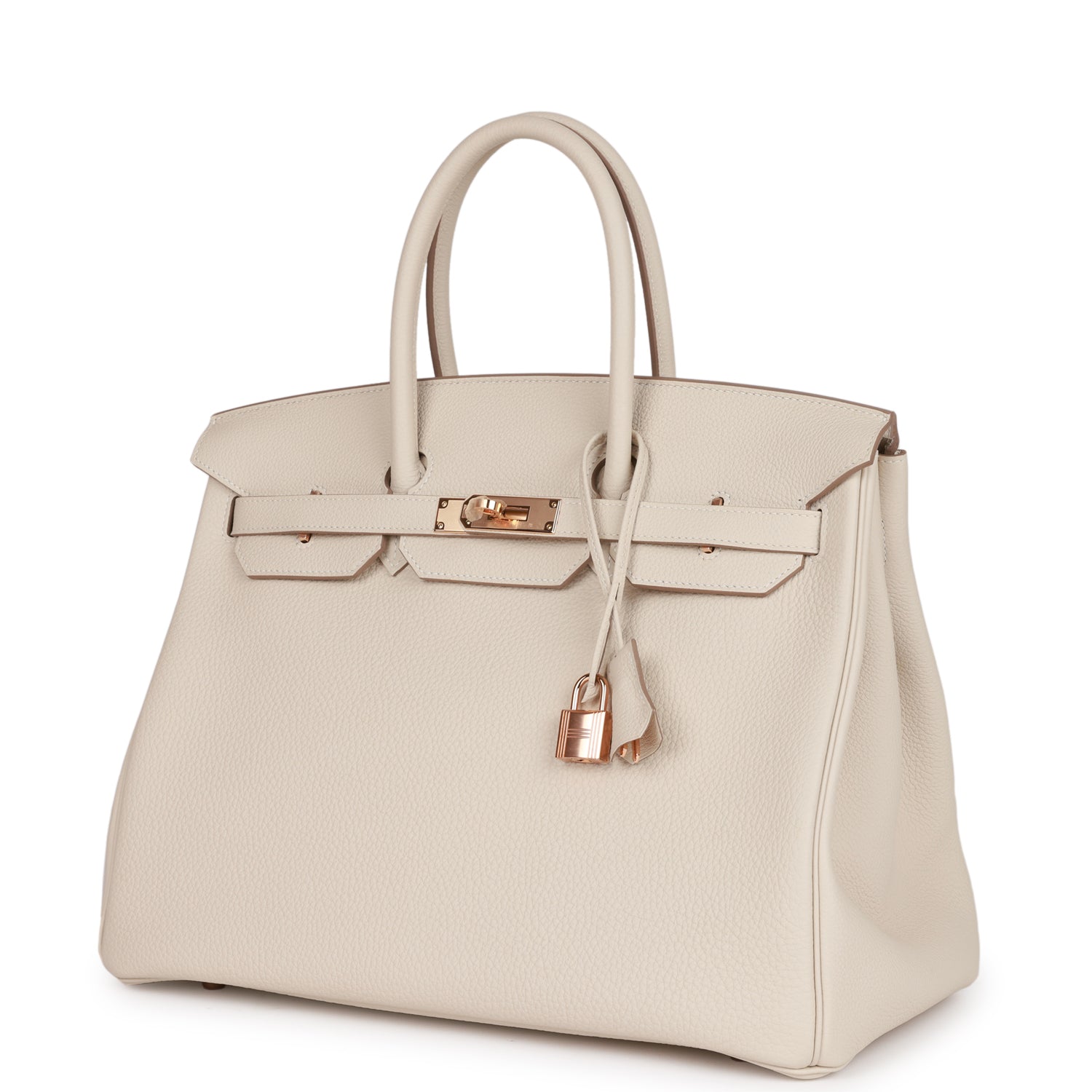 HMS Birkin 35 Craie Togo Rose Gold Hardware