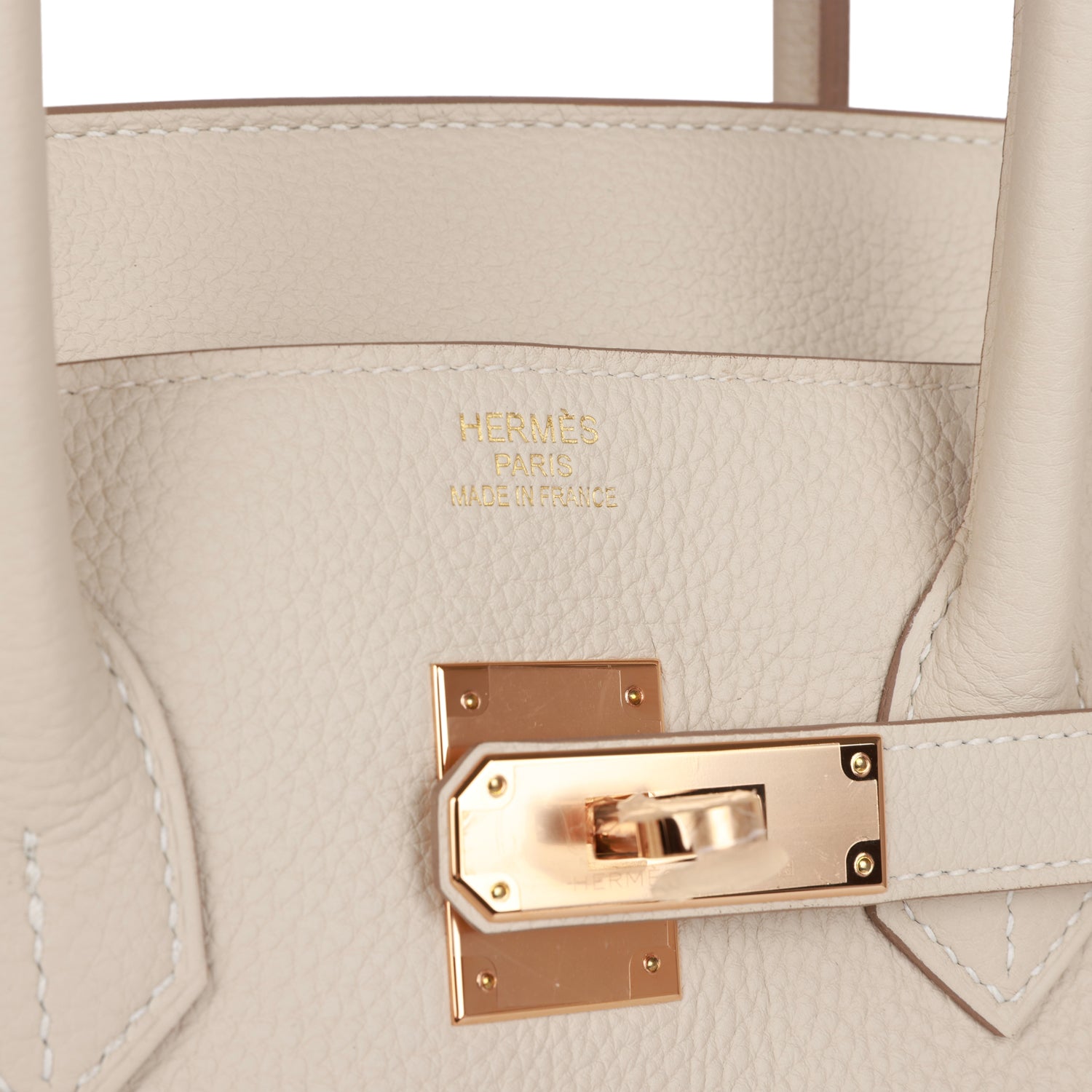 HMS Birkin 35 Craie Togo Rose Gold Hardware