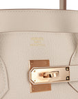 HMS Birkin 35 Craie Togo Rose Gold Hardware