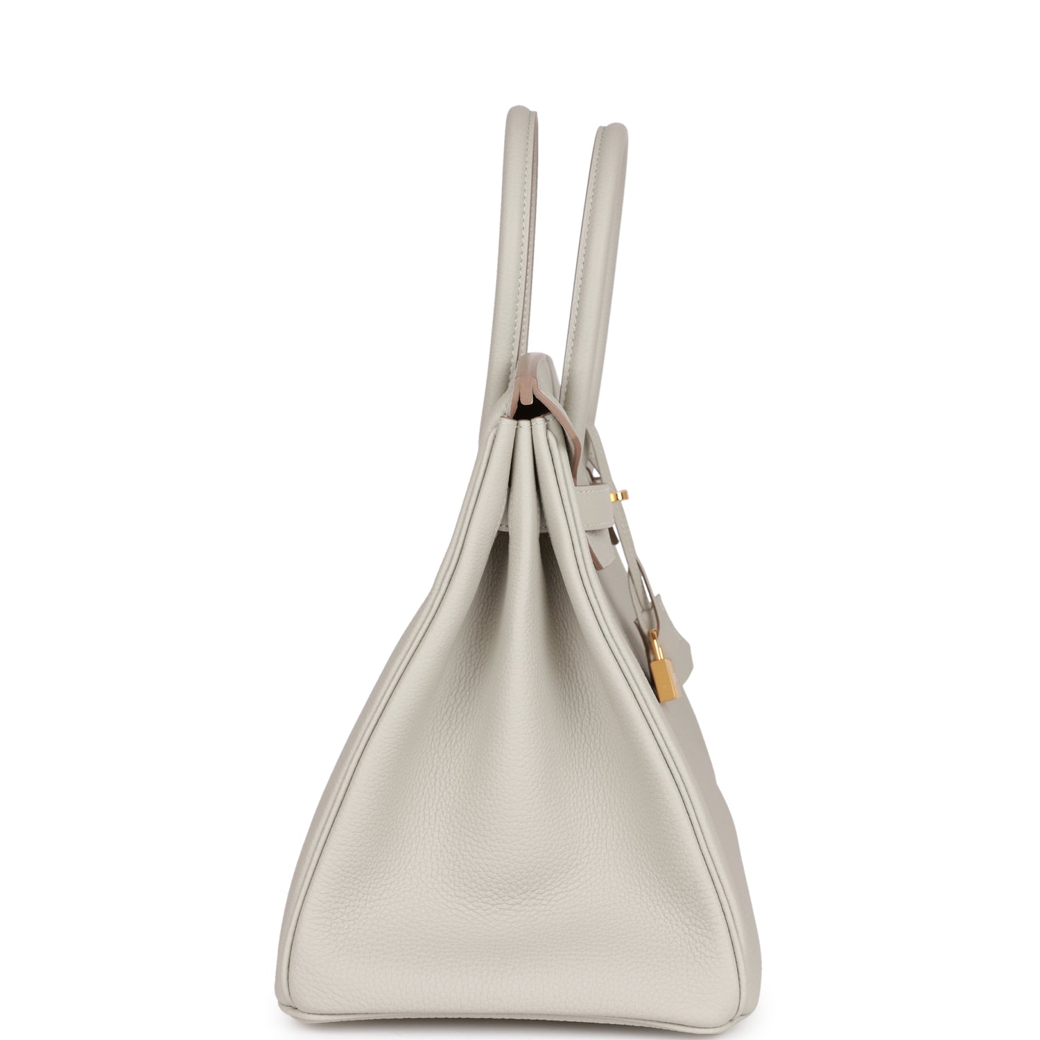 HMS Birkin 35 Gris Perle Togo Gold Hardware