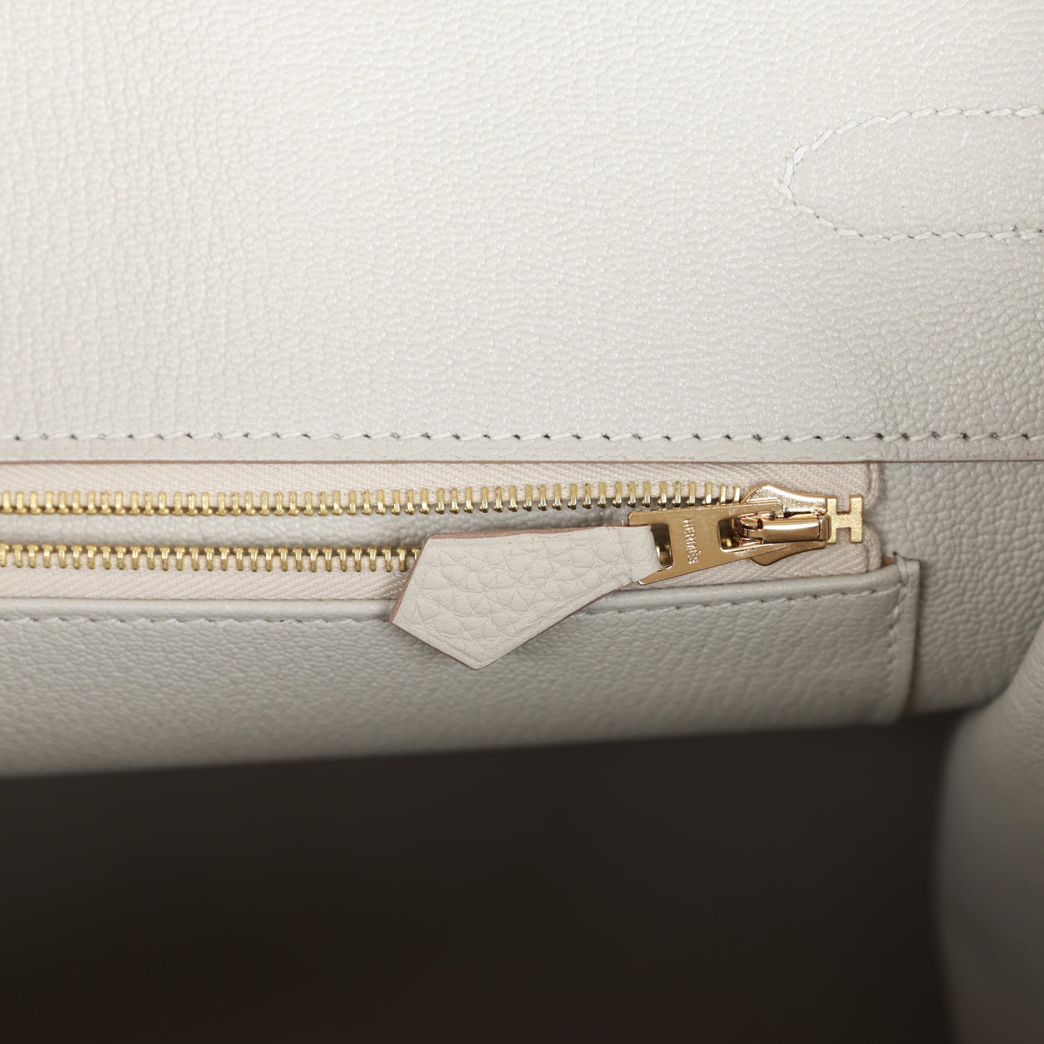 HMS Birkin 35 Gris Perle Togo Gold Hardware