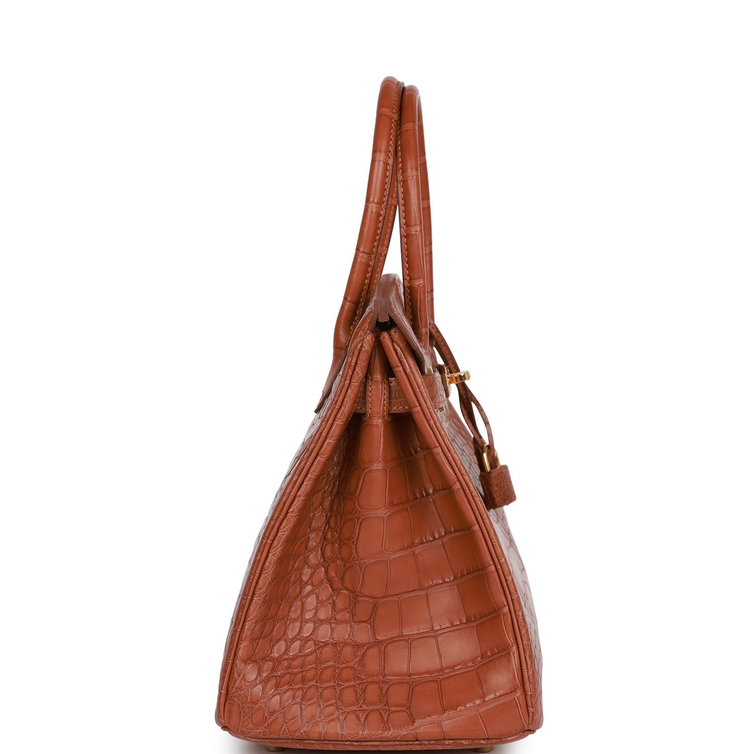 HMS Birkin 30 Gold Matte Alligator Gold Hardware