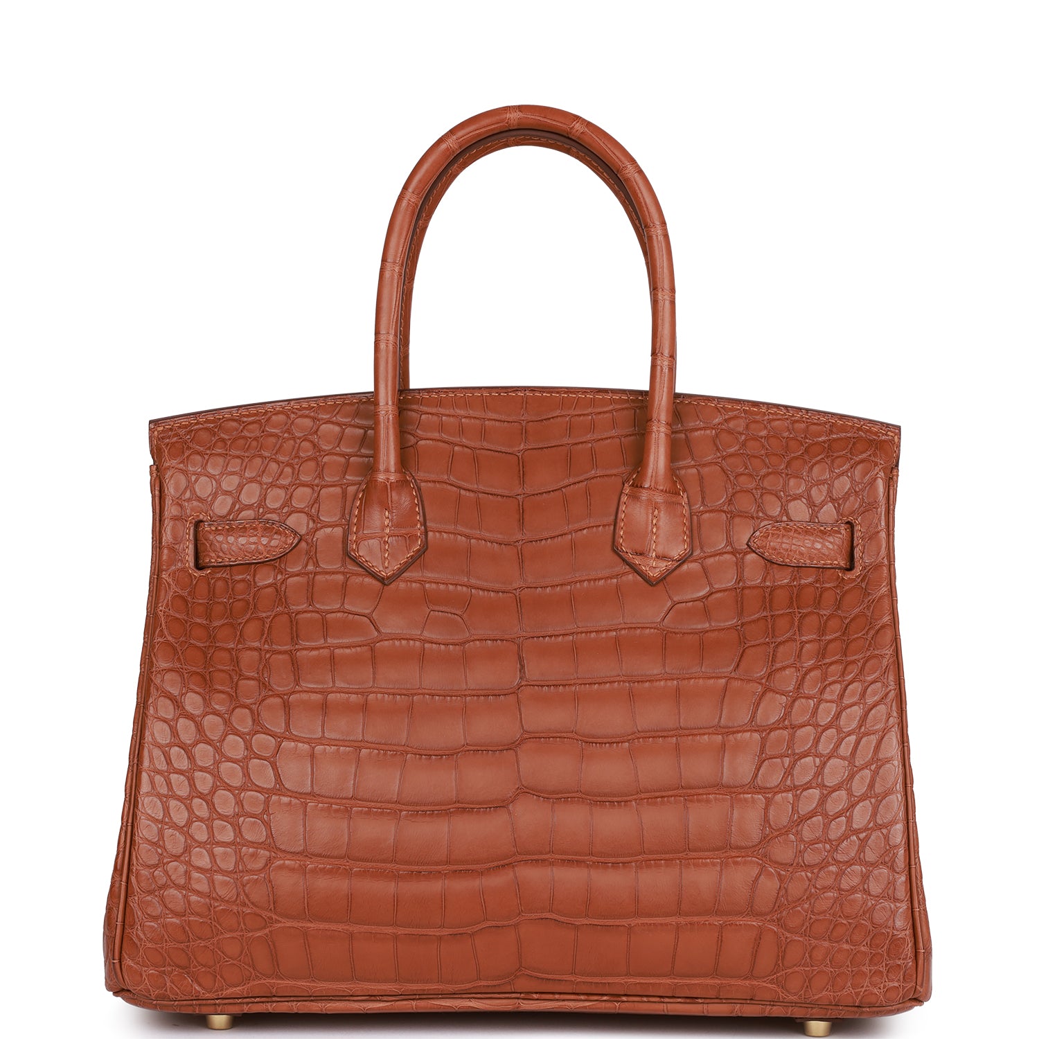 HMS Birkin 30 Gold Matte Alligator Gold Hardware
