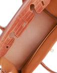 HMS Birkin 30 Gold Matte Alligator Gold Hardware