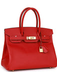 HMS Birkin 30 Rouge Casaque Epsom Gold Hardware