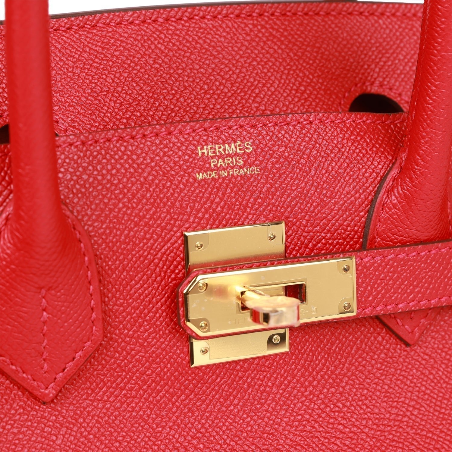 HMS Birkin 30 Rouge Casaque Epsom Gold Hardware