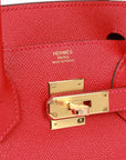 HMS Birkin 30 Rouge Casaque Epsom Gold Hardware