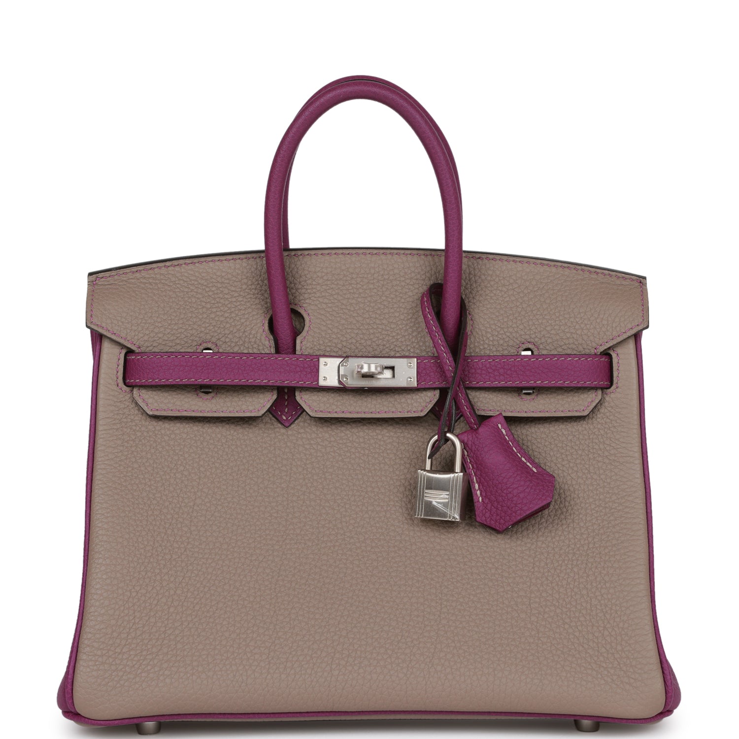 HMS Special Order (HSS) Birkin 25 Gris Asphalte and Anenome Togo Brushed Palladium Hardware