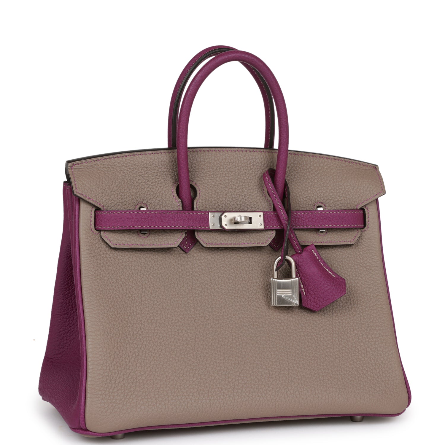 HMS Special Order (HSS) Birkin 25 Gris Asphalte and Anenome Togo Brushed Palladium Hardware