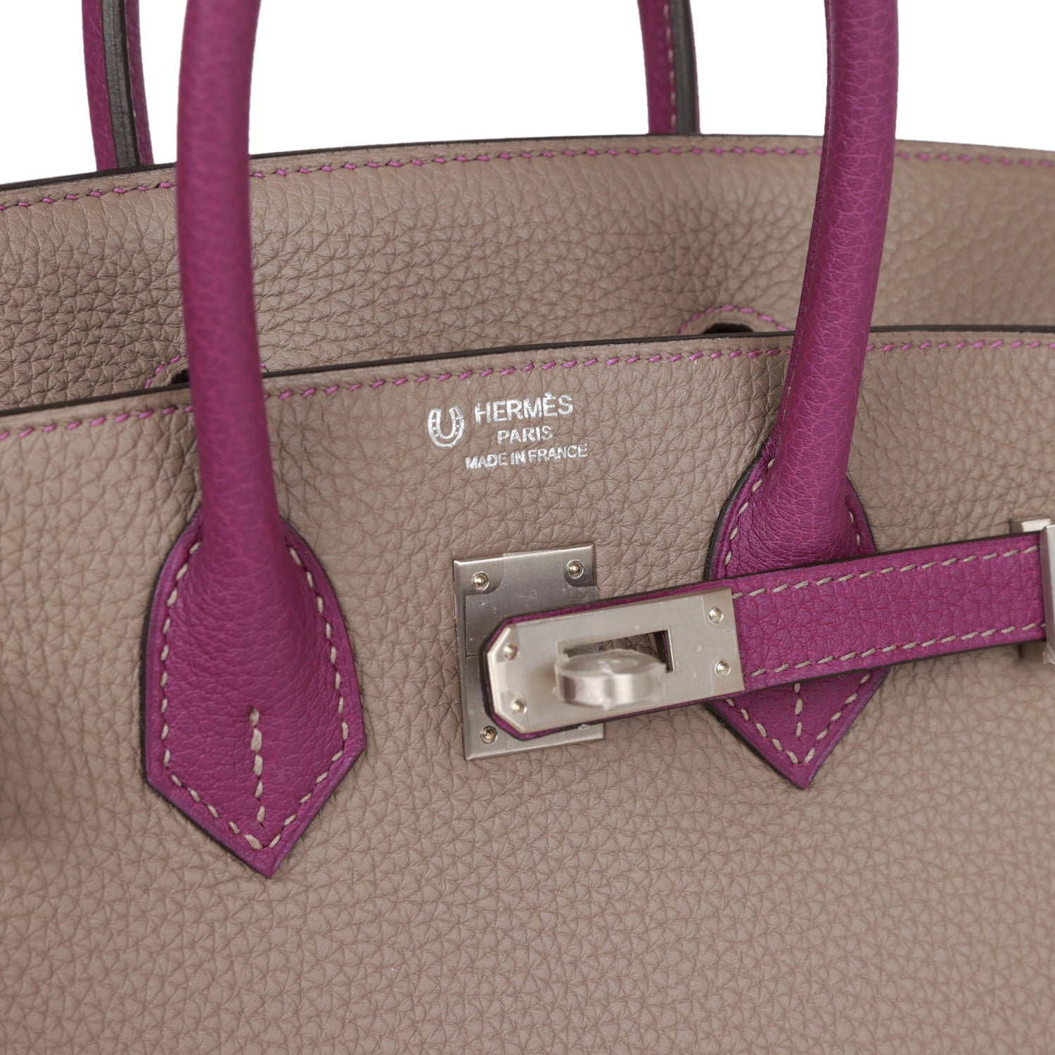 HMS Special Order (HSS) Birkin 25 Gris Asphalte and Anenome Togo Brushed Palladium Hardware