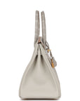 HMS Birkin 30 Gris Perle Matte Alligator and Togo Touch Gold Hardware