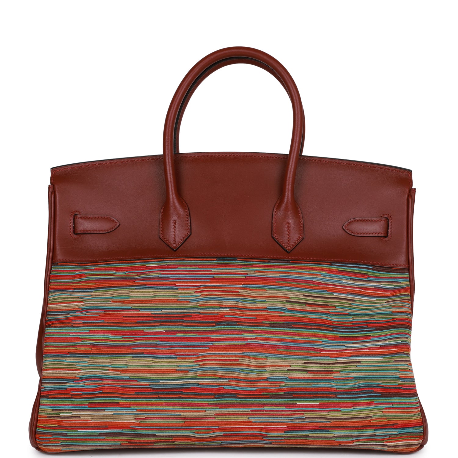 Top Quality HMS Birkin 35 Vibrato Rouge H Boxcalf Palladium Hardware