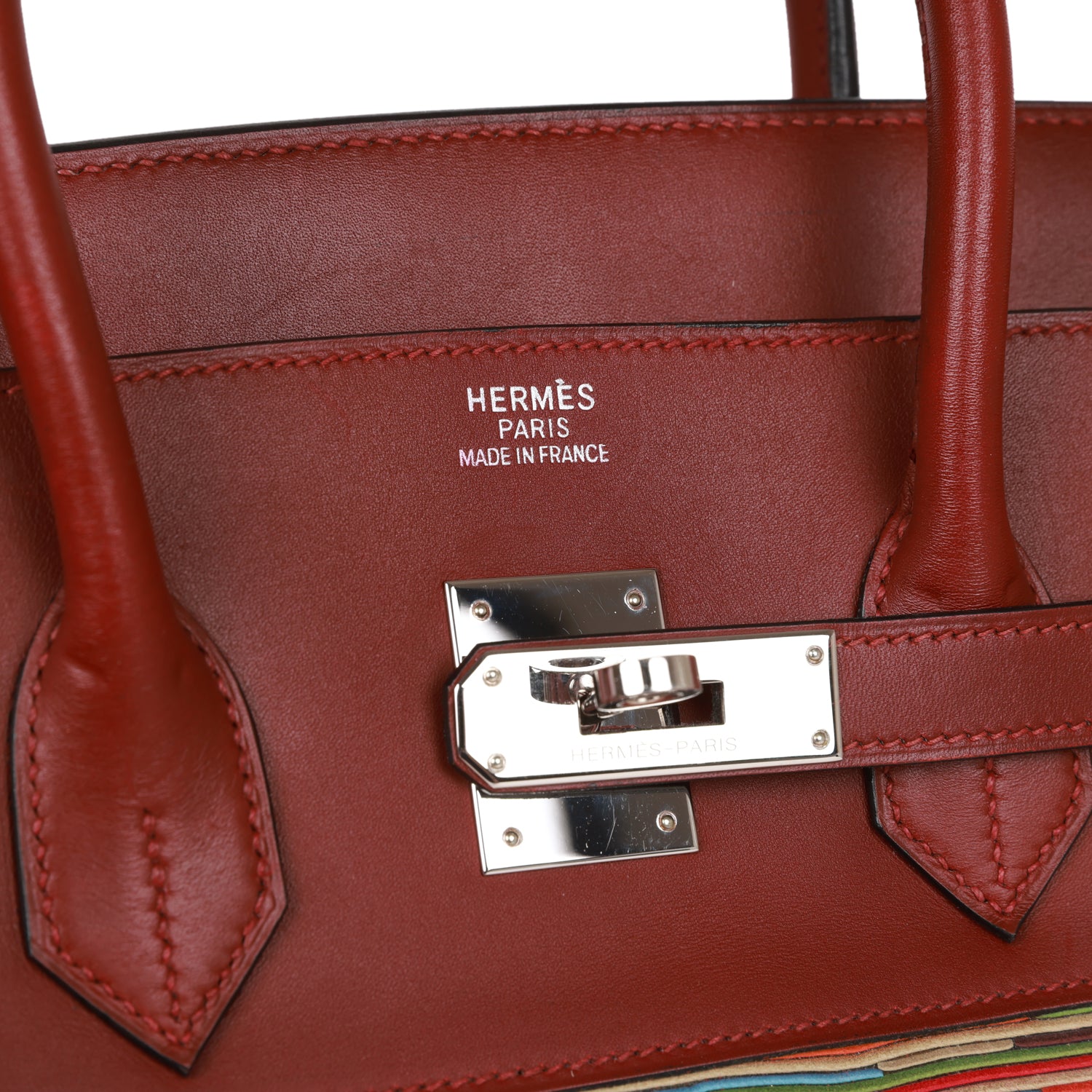 Top Quality HMS Birkin 35 Vibrato Rouge H Boxcalf Palladium Hardware