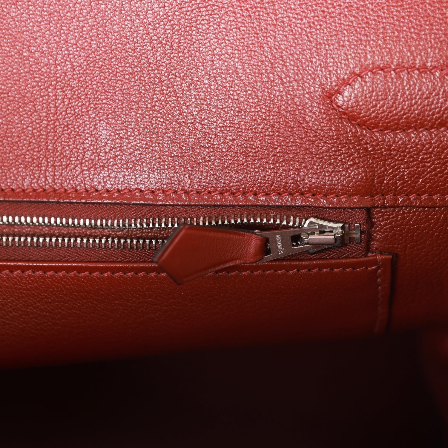 Top Quality HMS Birkin 35 Vibrato Rouge H Boxcalf Palladium Hardware