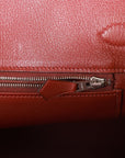Top Quality HMS Birkin 35 Vibrato Rouge H Boxcalf Palladium Hardware