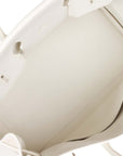 Top Quality HMS Birkin 35 White Gulliver and Toile H Palladium Hardware